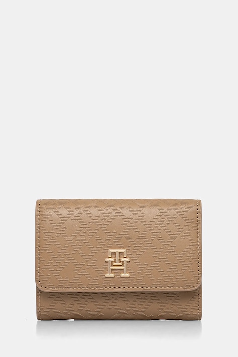 Peňaženka Tommy Hilfiger dámska, zelená farba, AW0AW17257