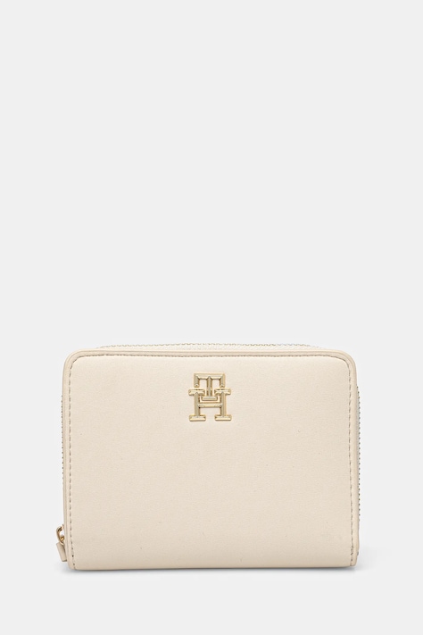 Πορτοφόλι Tommy Hilfiger χρώμα: μπεζ, AW0AW17408