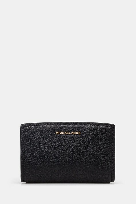 Kožená peňaženka MICHAEL Michael Kors dámska, čierna farba, 32S5GYTZ2L