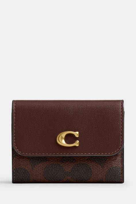 Портмоне Coach в кафяво CAN48