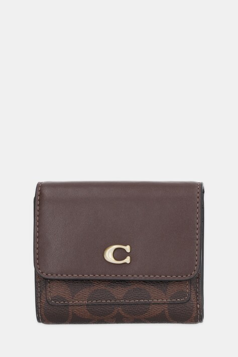 Coach portfel damski kolor brązowy CAT56