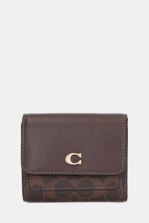 Coach portfel damski kolor brązowy CAT56