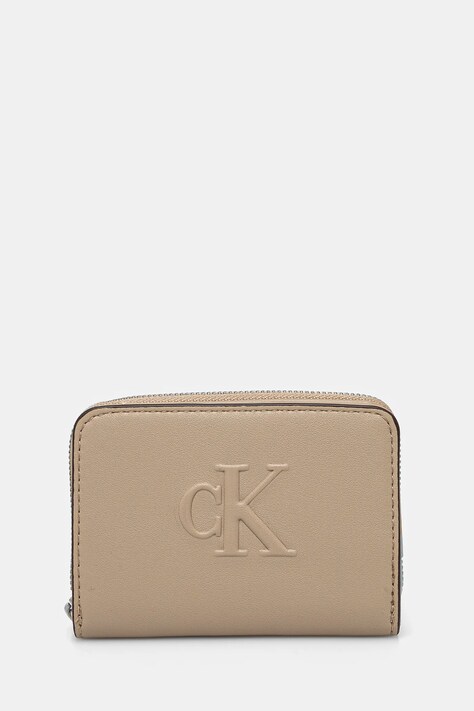 Peněženka Calvin Klein Jeans béžová barva, LV04K1004G