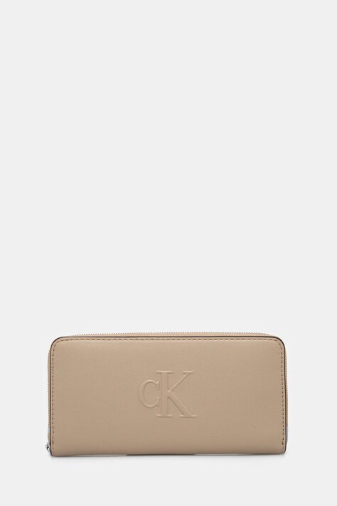 Calvin Klein Jeans portofel femei, culoarea bej, LV04K1005G