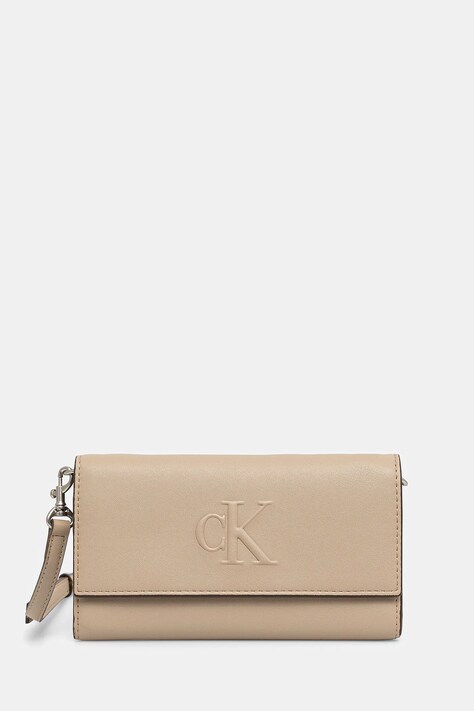 Kabelka Calvin Klein Jeans béžová barva, LV04K1006G