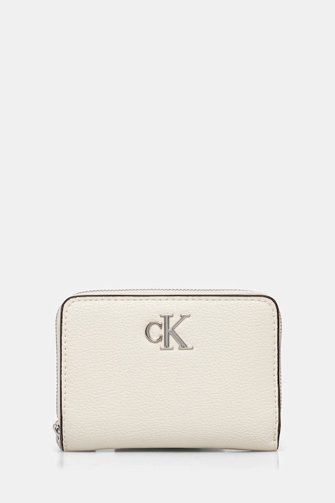 Denarnica Calvin Klein Jeans ženska, bež barva, LV04K1009G