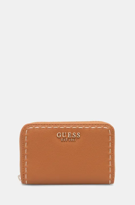 Guess portofel NASTRA femei, culoarea maro, SWBG96 37140