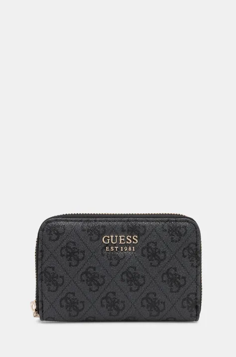 Guess portfel BRENTON damski kolor czarny SWLG96 48140