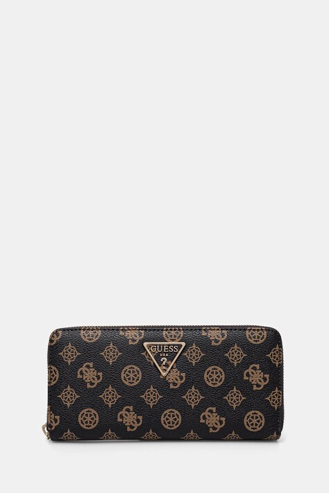 Peněženka Guess LAUREL hnědá barva, SWPG85 00146