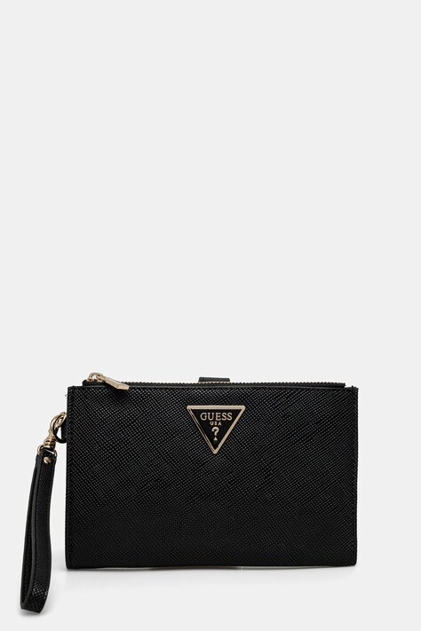 Guess portofel LAUREL femei, culoarea negru, SWZG85 00157