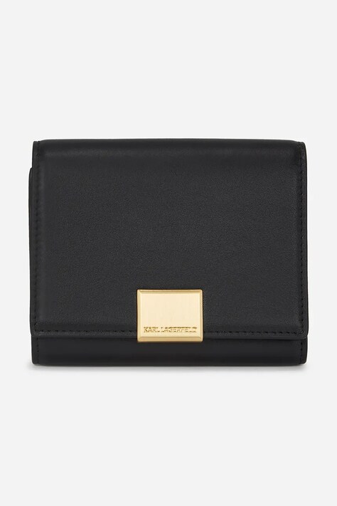 Karl Lagerfeld portofel de piele femei, culoarea negru, A2W32030