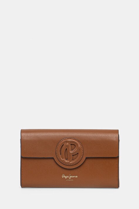 Pepe Jeans portofel LIMITED WALLET femei, culoarea maro, PL070273