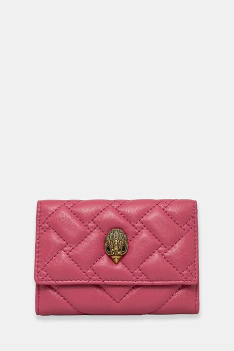 Kožená peněženka Kurt Geiger London růžová barva, 458898109