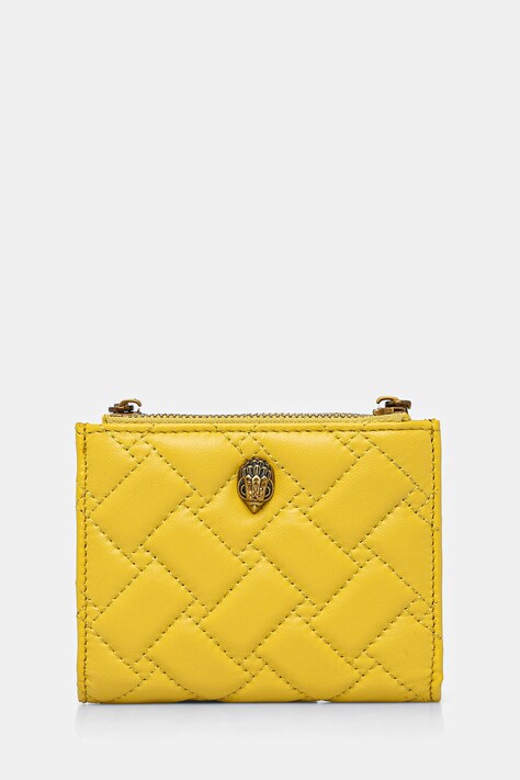 Kurt Geiger London portofel de piele KENSINGTON femei, culoarea galben, 4198793109