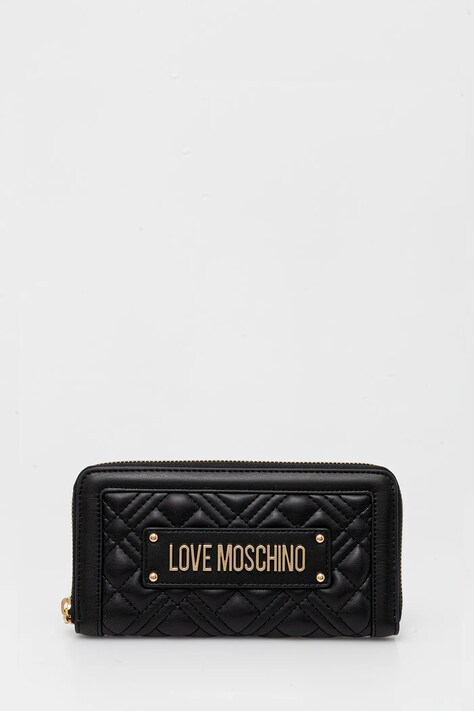 Love Moschino portfel damski kolor czarny JC5600PP0MLA0000
