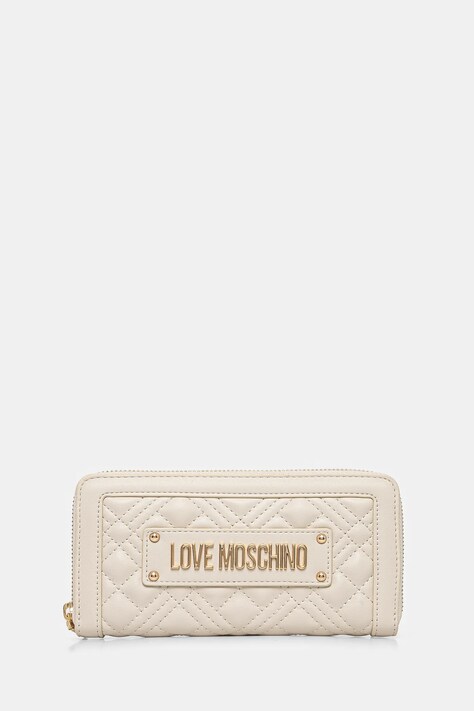 Love Moschino portfel damski kolor beżowy JC5600PP0MLA0110