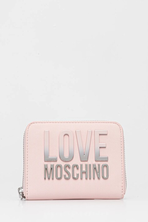 Peňaženka Love Moschino dámska, ružová farba, JC5732PP0MKD0601