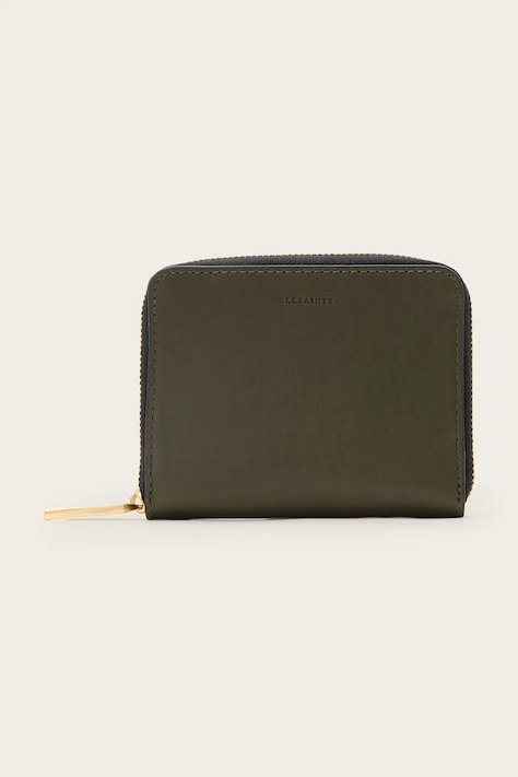 Кожаный кошелек AllSaints LENA HEX женский цвет зелёный W130XC