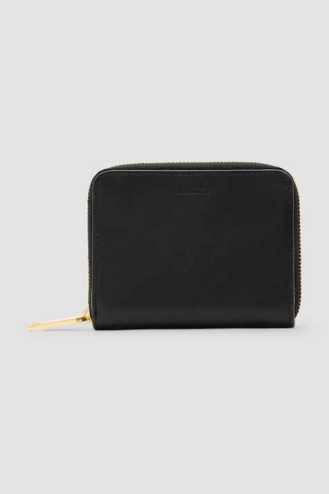 Kožená peněženka AllSaints LENA HEX černá barva, W130XC