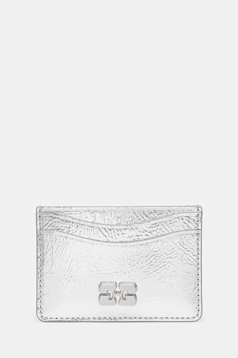 Чохол на банківські карти GANNI Bou Card Holder колір срібний A6596