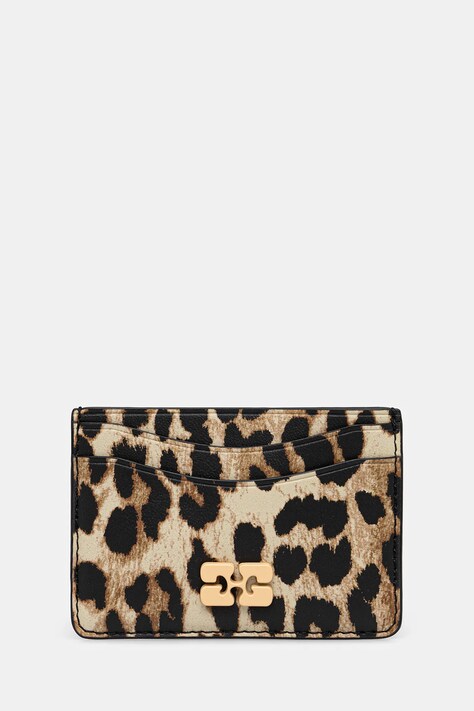 Кожаный чехол на карты GANNI Card Holder цвет коричневый A6541
