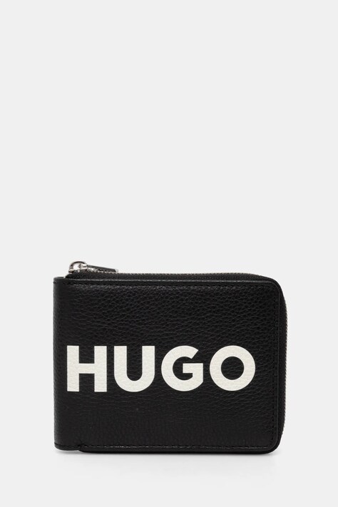 HUGO portofel de piele barbati, culoarea negru, 50536037