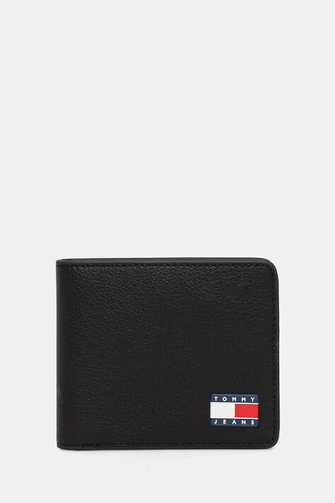 Tommy Jeans portofel barbati, culoarea negru, AM0AM13371