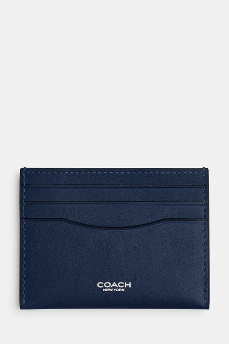 Coach Etui na karty damskie skórzane granatowe CZ000
