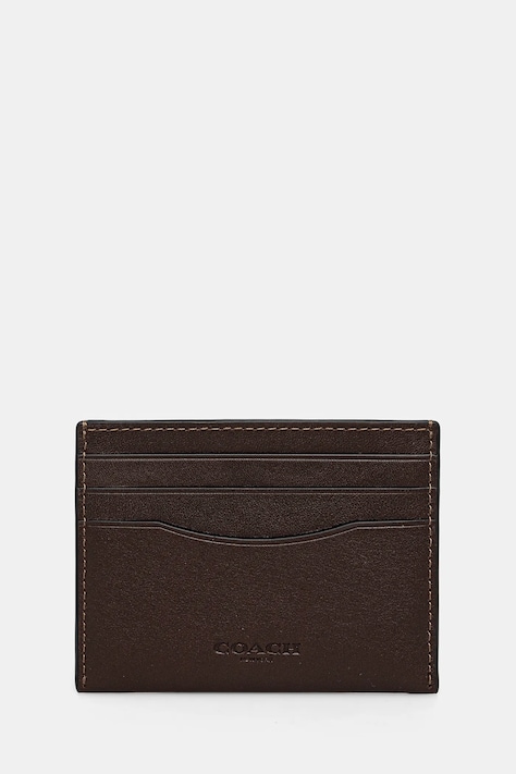 Coach etui na karty kolor brązowy CZ000