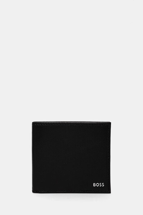 BOSS portofel de piele barbati, culoarea negru, 50519259