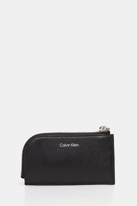 Δερμάτινο πορτοφόλι Calvin Klein ανδρικό, χρώμα: μαύρο, K50K512677