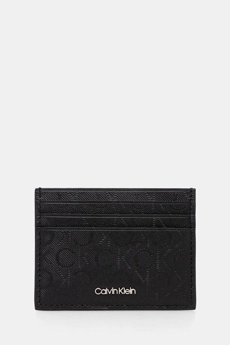 Шкіряний чохол на банківські карти Calvin Klein колір чорний K50K512701