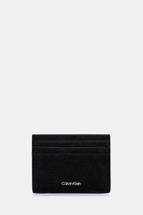 Нубуковий чохол для карток Calvin Klein колір чорний K50K512791