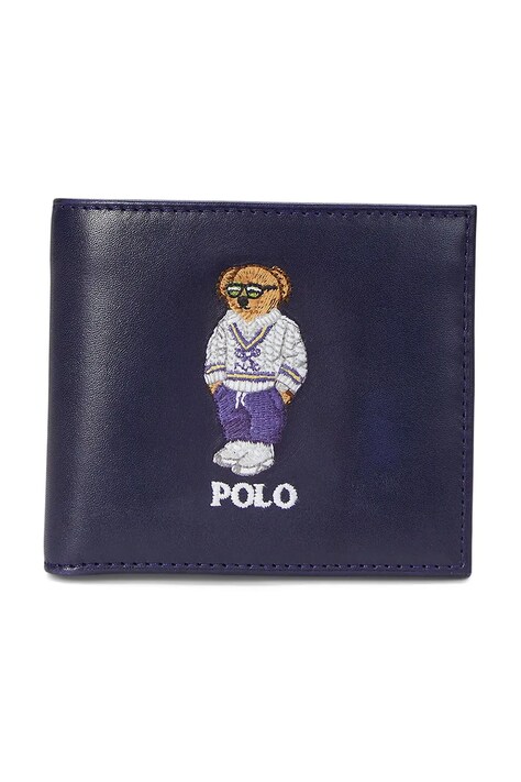 Polo Ralph Lauren portofel de piele bărbați, culoarea bleumarin, 405962466