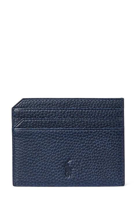 Polo Ralph Lauren чохол для карток чоловічий шкіряний — SS25-PFM035, темно-синій — фото 2