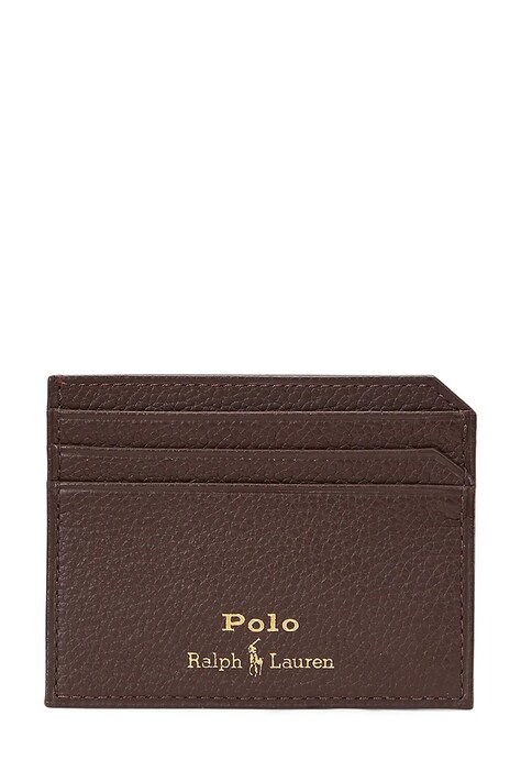Polo Ralph Lauren Калъф за карти мъжки от кожа кафяв 405963226