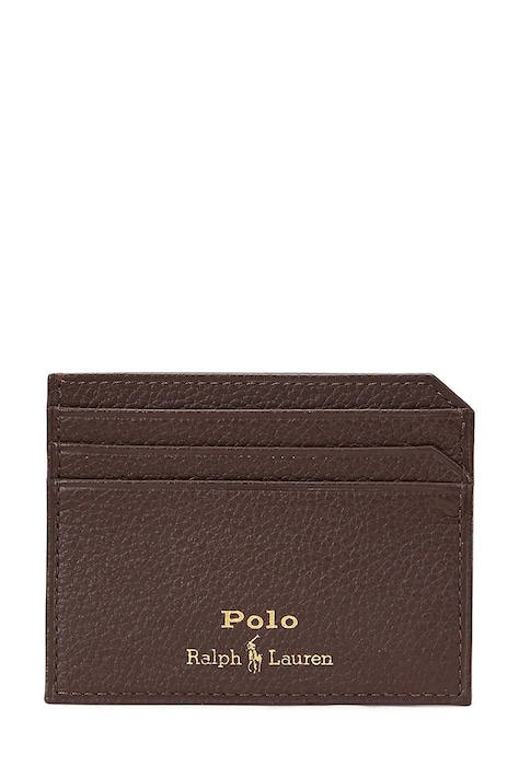 Polo Ralph Lauren Калъф за карти мъжки от кожа кафяв 405963226