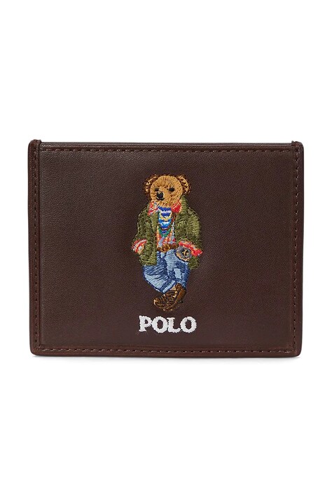 Polo Ralph Lauren carcasa din piele culoarea maro, 405964517