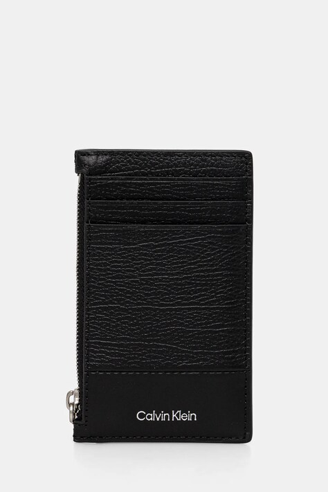 Calvin Klein portofel de piele barbati, culoarea negru, K50K512848