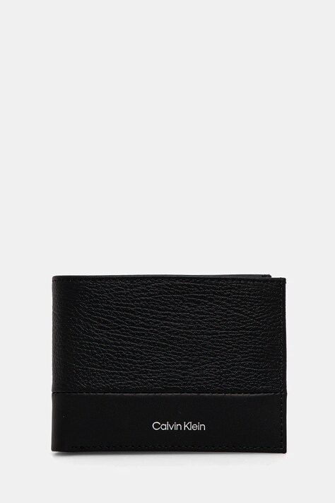 Шкіряний гаманець Calvin Klein чоловічий колір чорний K50K512858
