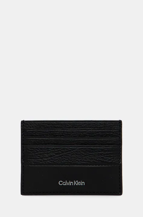 Calvin Klein bőr kártya tok fekete, K50K512860