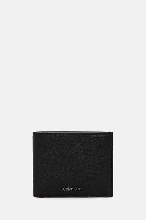 Calvin Klein portofel de piele barbati, culoarea negru, K50K512867