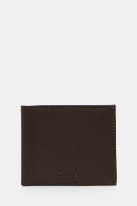 Кожаный кошелек Calvin Klein мужской цвет коричневый K50K512923