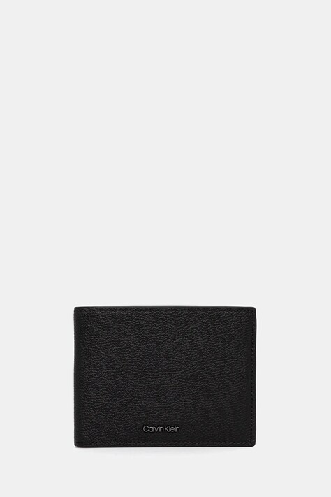 Шкіряний гаманець Calvin Klein чоловічий колір чорний K50K512926