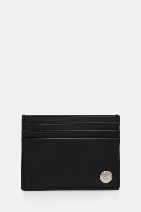 Кожаный чехол на карты Calvin Klein Jeans цвет чёрный LV04G1031G