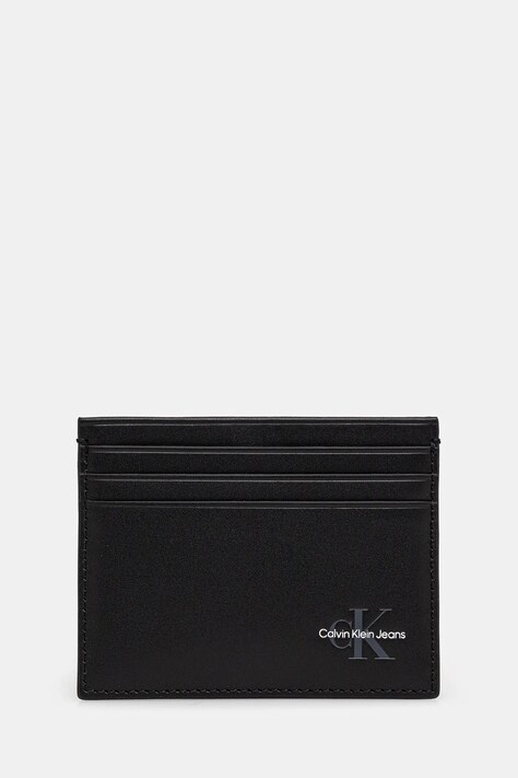 Шкіряний чохол на банківські карти Calvin Klein Jeans колір чорний LV04G1029G