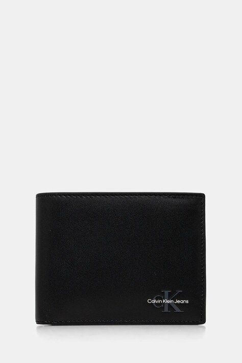 Calvin Klein Jeans portofel de piele bărbați, culoarea negru, LV04G1030G