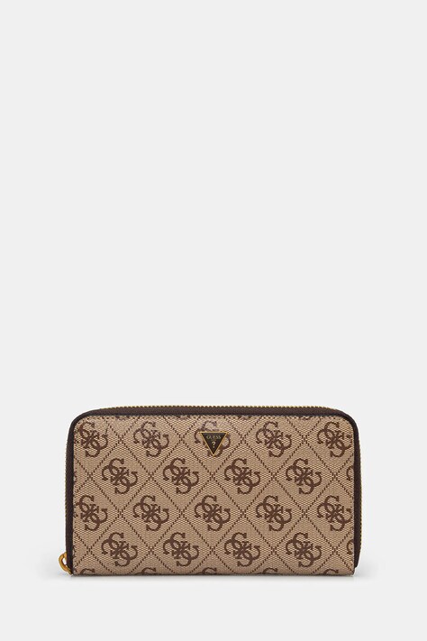 Guess portofel de piele LYON barbati, culoarea maro, SMLYLL LEA28