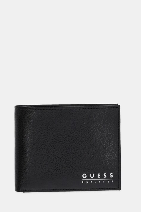Кожаный кошелек Guess MADRID мужской цвет чёрный SMMATL LEA20