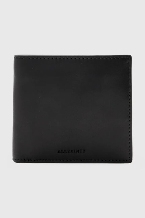 AllSaints portofel de piele DELPH barbati, culoarea negru, M284XB